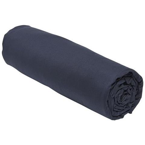 Lenzuolo Con Angoli - 140 X 190 Cm A Tinta Unita - Blu Marino - Foto 1