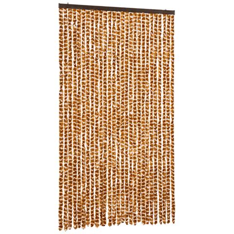 Tenda Antimosche Ocra E Bianca 118x220 Cm In Ciniglia - Foto 2