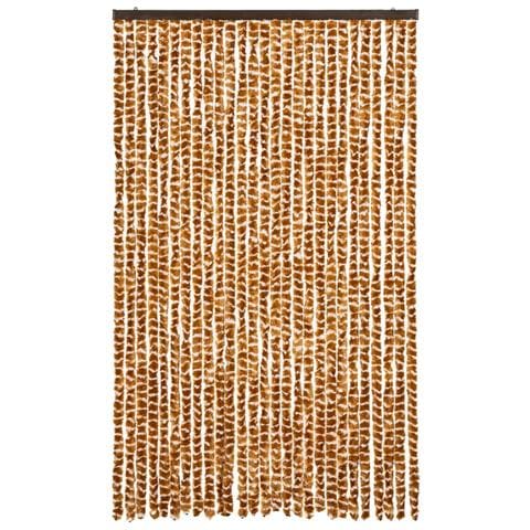 Tenda Antimosche Ocra E Bianca 118x220 Cm In Ciniglia - Foto 3