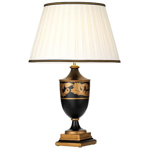 Lampada Da Scrivania Contemporanea Narbonne Legno Oro E Nero 1 Luce E27 - Foto 1