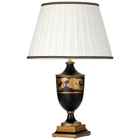 Lampada Da Scrivania Contemporanea Narbonne Legno Oro E Nero 1 Luce E27 - Foto 2
