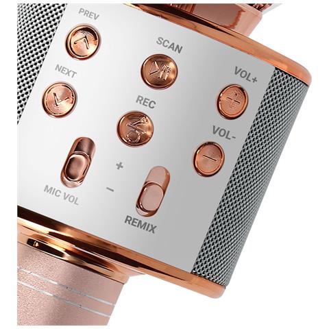 Microfono Karaoke Bluetooth Altoparlante Integrato Tasti Multifunzione - Foto 2