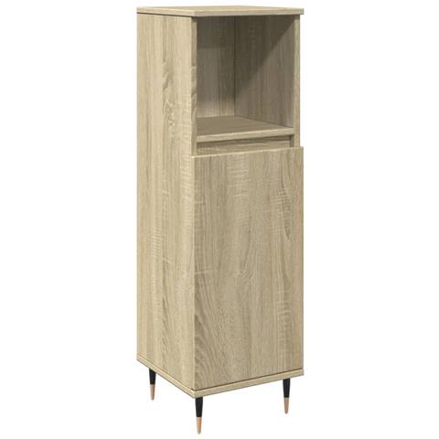 Armadietto Da Bagno Rovere Sonoma 30x30x100cm Legno Multistrato - Foto 2