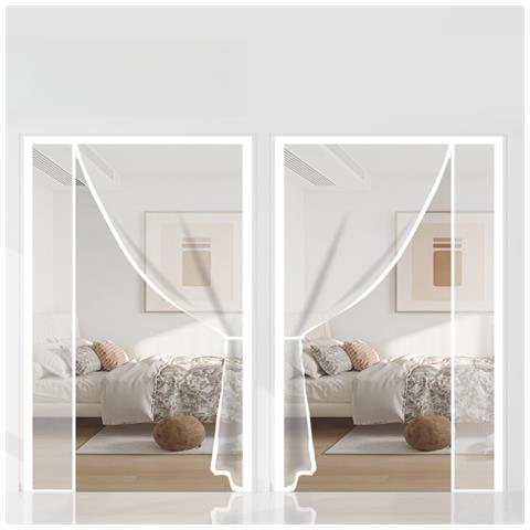 Porta Con Zanzariera Magnetica Con Apertura Laterale White M - Foto 4
