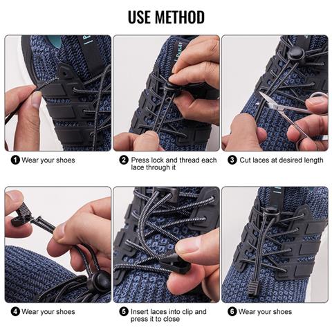 Lacci Elastici Senza Allacciatura Red - Foto 3