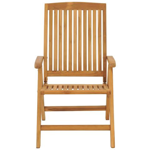 Sedie da Giardino Reclinabili con Cuscini 6 pz in Legno di Teak - Foto 10