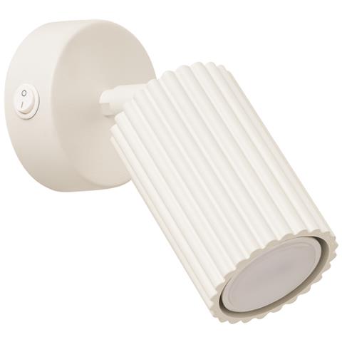 Lampada Da Parete Karbon Beige Con Interruttore Sl. 1598 - Minimalista Lampada Da Parete Beige 16x8x8 Cm - Foto 1