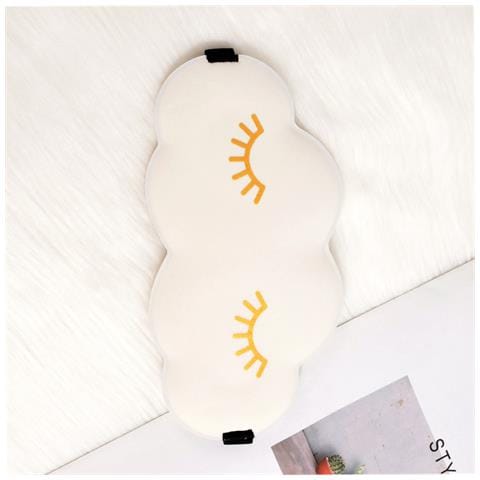 Maschera Per Dormire 3d Cloud Con Ciglia Dorate Beige - Foto 4