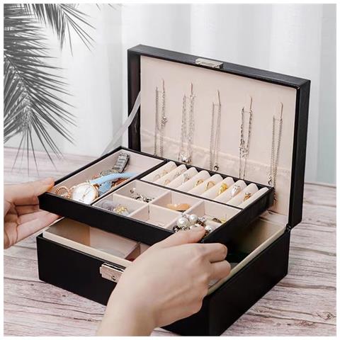 Nuovo Portagioie A Doppio Strato Con Ampio Spazio Di Archiviazione Black - Foto 1