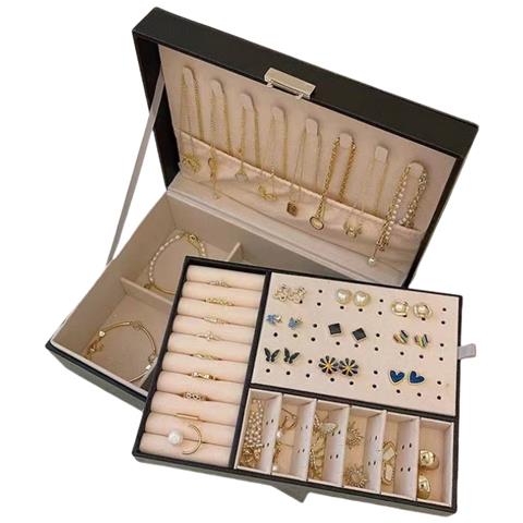 Nuovo Portagioie A Doppio Strato Con Ampio Spazio Di Archiviazione Black - Foto 2