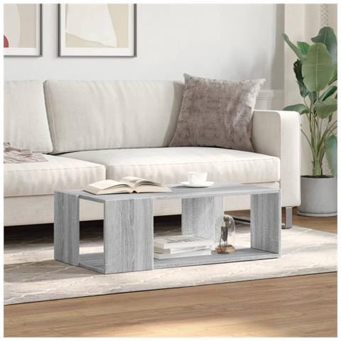 Tavolino Salotto Grigio Sonoma 89,5x48x30 Cm Legno Multistrato - Foto 3
