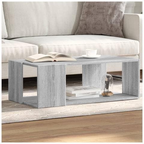 Tavolino Salotto Grigio Sonoma 89,5x48x30 Cm Legno Multistrato - Foto 1