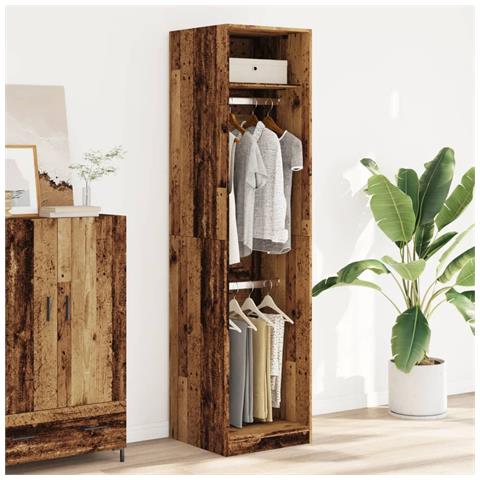 Armadio Legno Antico 50x50x200 Cm In Legno Multistrato - Foto 3