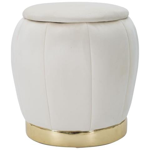 Pouf Mf358 - Beige - Legno - 43x43x43 Cm - Foto 1