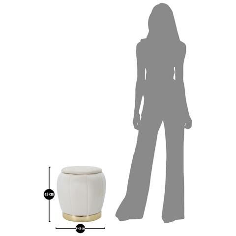 Pouf Mf358 - Beige - Legno - 43x43x43 Cm - Foto 8