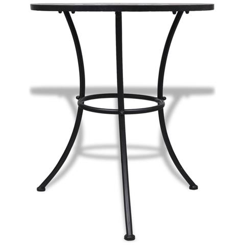 Lusso Casadino - Tavolo Da Bistrot Terracotta E Bianco 60 Cm A Mosaico - Foto 1