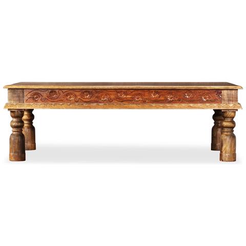 Lusso Casadino - Tavolino Da Salotto In Massello Di Acacia E Mango 110x60x38cm - Foto 1