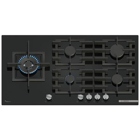 Serie 6 PPM9A6I40, Piano cottura a gas, 90 cm, Vetro temperato, Nero - Foto 1