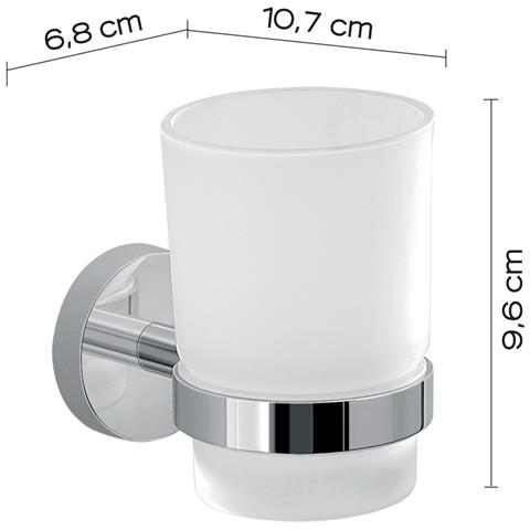 Portaspazzolini Da Muro In Acciaio Inox E Cromall 2310 Serie Eros Cromato - Foto 2