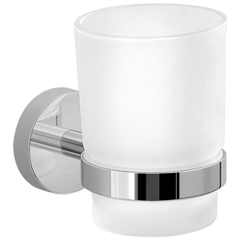 Portaspazzolini Da Muro In Acciaio Inox E Cromall 2310 Serie Eros Cromato - Foto 1