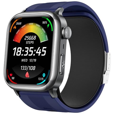 Smartwatch Per La Salute Con Misurazione Della Pressione Sanguigna E Ecg, Compatibile Con Smartphone Blue - Foto 1
