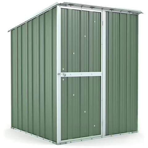 Box In Acciaio Zincato Casetta Da Giardino In Lamiera 1.55 X 1.75 M X H2.02 M - 60 Kg - 2.71 Mq - Colore Verde - Foto 1