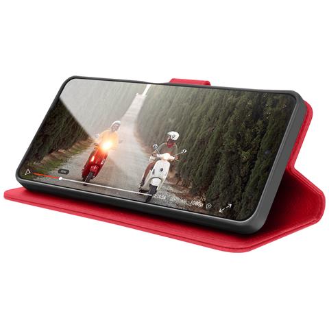 Custodia A Portafoglio Per Xiaomi Redmi Note 11 E Note 11s Con Supporto, Rosso - Foto 2