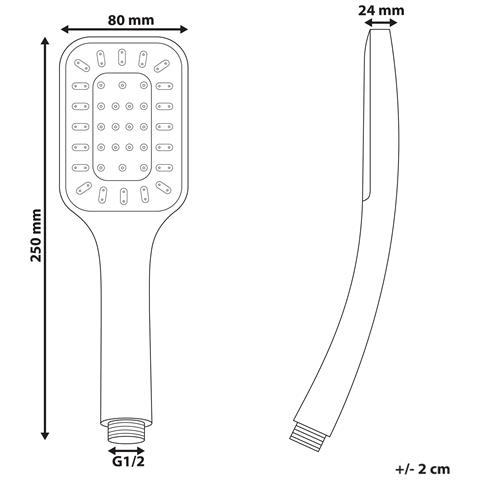 Kit Doccia Con Soffione E Flessibile Amaja Oro - Foto 6