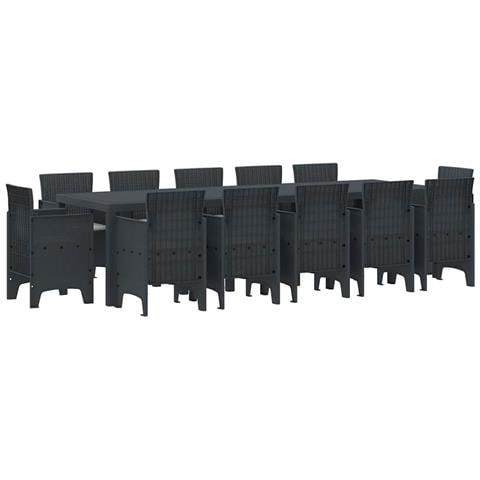 Set da pranzo da giardino con cuscini con cuscino 13 pcs - Foto 1