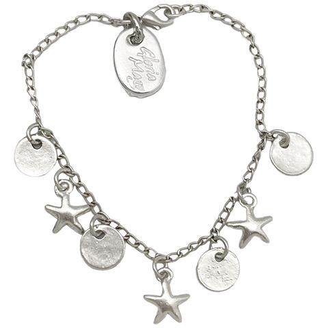 Set Di Stelle, Bracciale Con Ciondolo E Orecchini A Cerchio In Argento Placcato - Foto 2