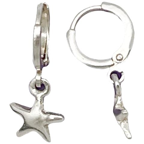 Set Di Stelle, Bracciale Con Ciondolo E Orecchini A Cerchio In Argento Placcato - Foto 5