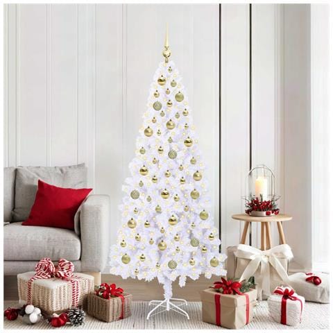 Albero di Natale artificiale Bianco 180 cm PVC e Acciaio - Foto 2
