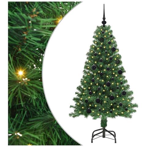 Albero di Natale artificiale con 150 LED Verde 150 cm - Foto 1