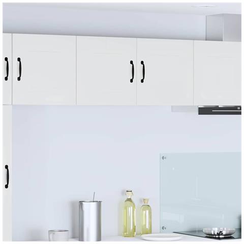 Pensile cucina Bianco Lucido 80 x 31 x 40 cm Legno multistrato - Foto 2