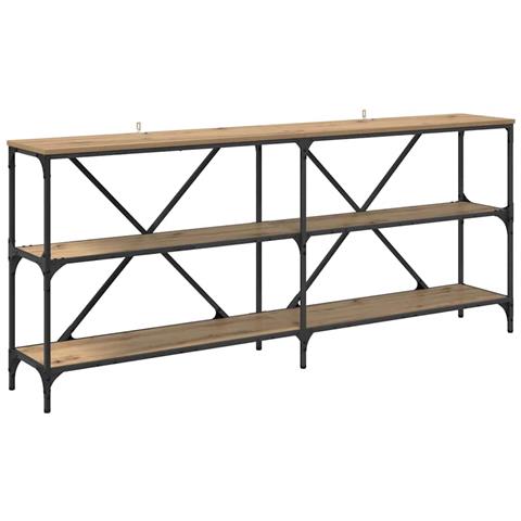 Tavolo consolle Rovere artigianale 180 x 30 x 75 cm - Foto 1