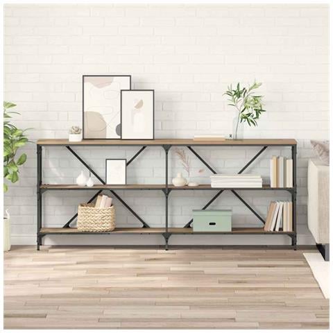 Tavolo consolle Rovere artigianale 180 x 30 x 75 cm - Foto 2