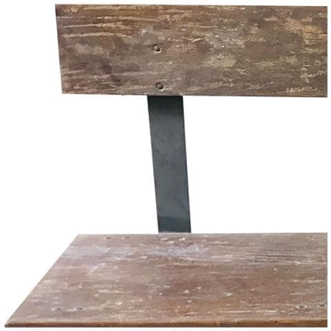 Sgabello In Legno E Metallo Marrone 142x44x98h - Foto 2