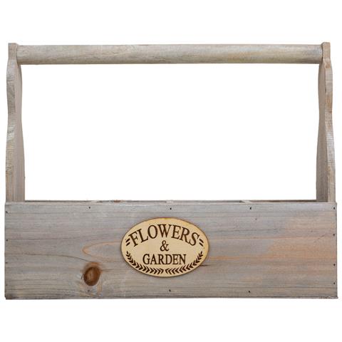 Fioriera In Legno Grigio 34x9,5x10/26,5 - Foto 2