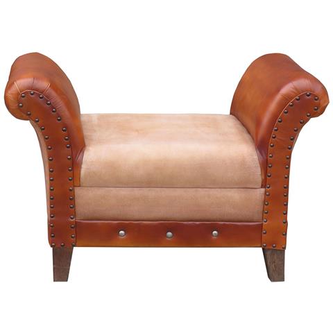 Divanetto Imbottito Marrone 88x49x62h - Foto 2