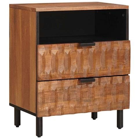 Armadio da Notte con cassetto Marrone 50 x 33 x 62 cm - Foto 1