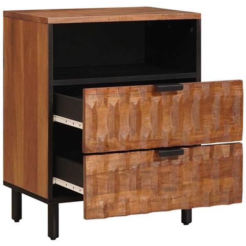 Armadio da Notte con cassetto Marrone 50 x 33 x 62 cm - Foto 2