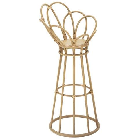 Porta-vaso Panama Tower In Ferro E Rattan Ø 28x62 Cm - Foto 1