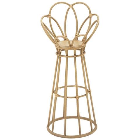 Porta-vaso Panama Tower In Ferro E Rattan Ø 28x62 Cm - Foto 2