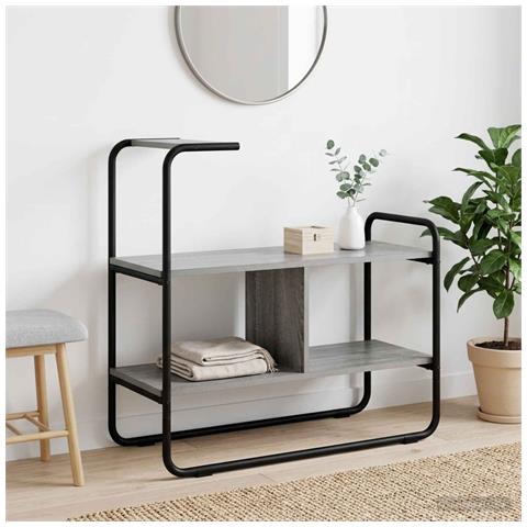 Tavolo consolle Sonoma grigio 80 x 35 x 75 cm - Foto 2