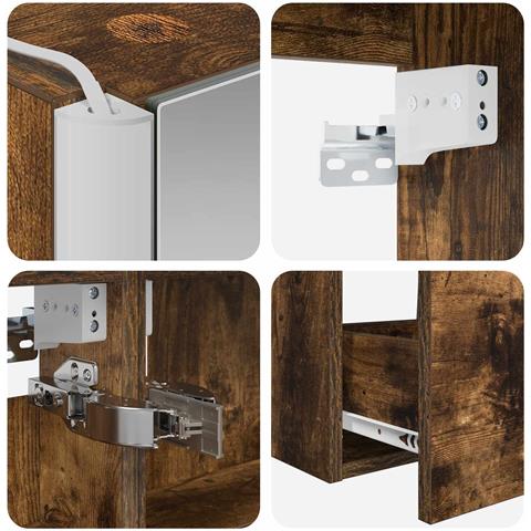 Set di mobili per il bagno 4 pcs Rovere Fumo - Foto 9