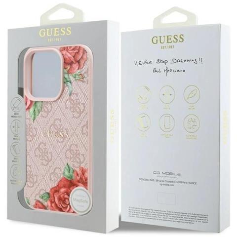 Indovina Custodia Rosa Con Motivo Floreale Per Iphone 16 Pro Max 6.9, Magsafe. - Foto 7