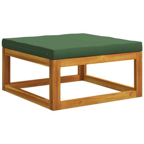 Poggiapiedi modulare con cuscini 100 % poliestere Solid-Acacia - Foto 1