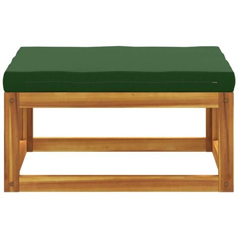 Poggiapiedi modulare con cuscini 100 % poliestere Solid-Acacia - Foto 2