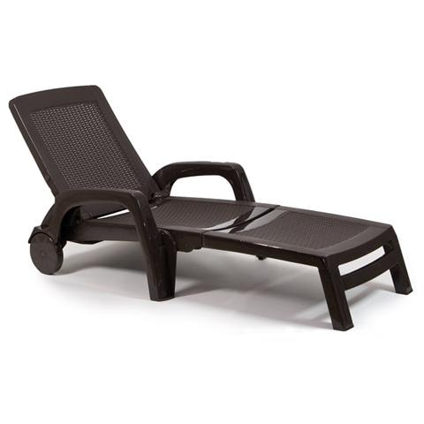 178.4 Lettino Miami in Ecorattan Colore Grigio - Foto 1