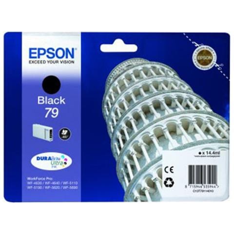 C13T79114010 Cartuccia Ink Originale Nera per Epson WF-4630DWF / WF-4640DTWF / WF-5110DW / WF Capacità 900 Pagine - Foto 2
